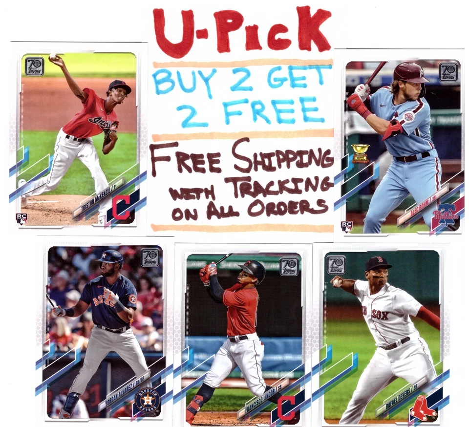 2021 Topps Series 1 Baseball - Base RC 200-330, Buy 2 Get 2 FREE, Ships FREE - Image 1 of 1