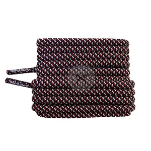 Mr Lacy Ropies - Black, Red & White Shoelaces (130cm Length | 5.5mm Width) - Picture 1 of 1