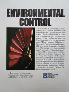 10/1986 PUB HAMILTON STANDARD ENVIRONMENTAL CONTROL EVENTAIL ORIGINAL AD - Picture 1 of 1