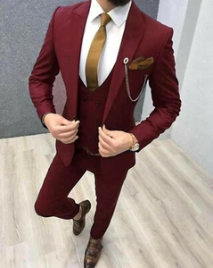 Special Gift For Him Suits Designer Wedding Dinner Suits (Jacket+Vest+Pants) - Picture 1 of 3