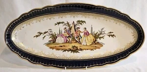 An Antique 19thC German Porcelain Serving Platter, Marked Meissen, Hand Painted - Picture 1 of 9