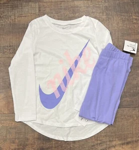 Youth Girls Nike 2 Piece Set Shirt Leggings Pants Size 6X Large NWT - Picture 1 of 6