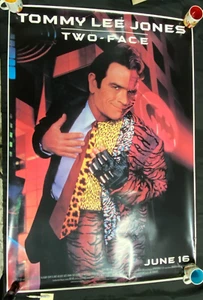 1995 Batman Forever Two-Face Advance Promo Movie 2 Sided 4x6ft Poster BANNER - Picture 1 of 3