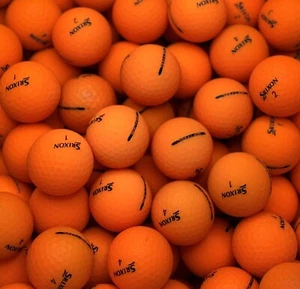 48 Srixon Soft Feel Matte Orange Golf Balls 5/4A *free Shipping* - Picture 1 of 3