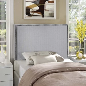 Modway Region Linen Fabric Upholstered Twin Headboard in Sky Gray - Picture 1 of 7