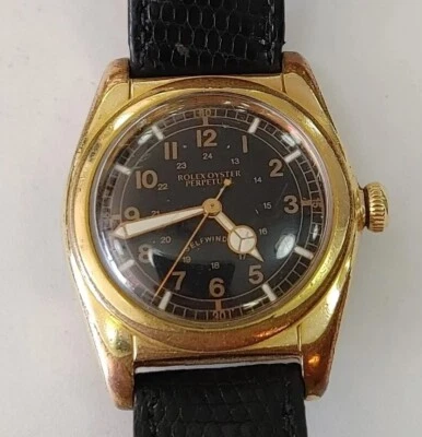 Raro Reloj Automático Rolex Osyter Perpetual Para Hombre 32mm Funcionando ~ Burbuja Trasera Foto 1 de 4