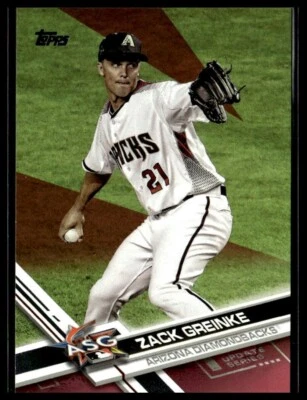 2017 Topps Update US130 Zack Greinke Ariz Diamondbacks Mother's Day Pink 01/50 - Image 1 of 2