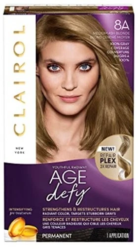 Tinte permanente para el cabello Clairol Age Defy, color de cabello rubio ceniza medio 8A Foto 1 de 1