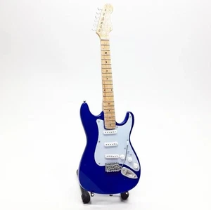 Home Decor Gift Prop 1/6 Scale Miniature Guitar Fender Stratocaster Style Blue  - Picture 1 of 4