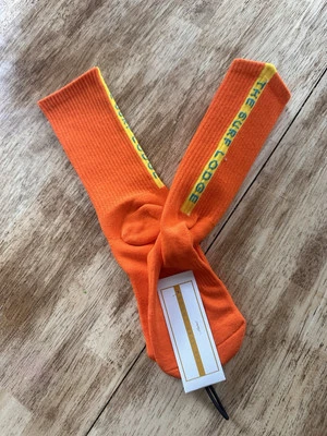🆕 🧡The Surf Lodge Montauk UNISEX orange socks - Image 1 of 4
