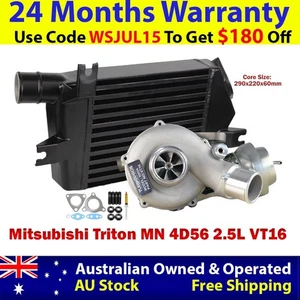 Upgrade Billet Turbo + 60mm Intercooler For Mitsubishi Triton MN 4D56 2.5L VT16 - Picture 1 of 12