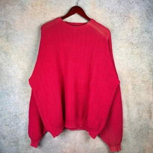 VTG 90s Trade Bay Knit Sweater Mens Sz XL Red Pullover Crewneck USA Made  - Picture 1 of 8