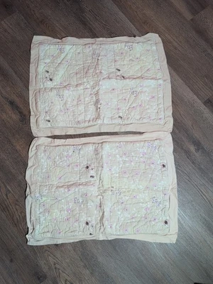 SIMPLY SHABBY CHIC Rosa Tostado Ditsy Floral Almohada Acolchada Juego de 2 Falsas Cottagecore Foto 1 de 4