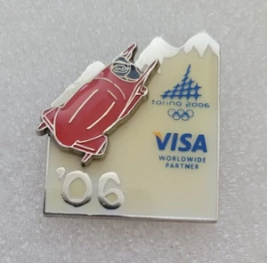 TORINO 2006 OLYMPIC VISA SPONSOR BOBSLED PIN - Picture 1 of 1