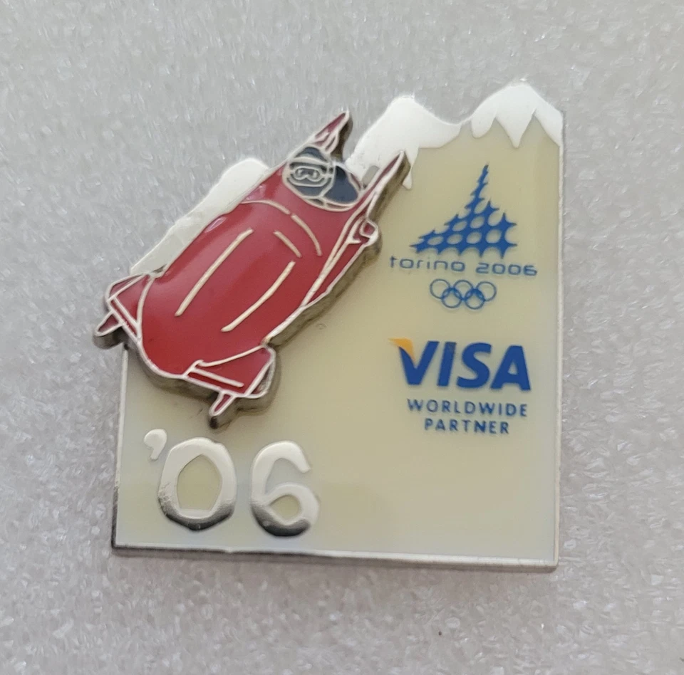TORINO  2006  WINTER  OLYMPIC  VISA  SPONSOR   BOBSLED  PIN   - Image 1 of 1