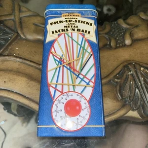 Collezione Bambini: Pick Up Sticks + Metal Jacks 'N Ball Aperto Ottime Condizioni - Foto 1 di 1
