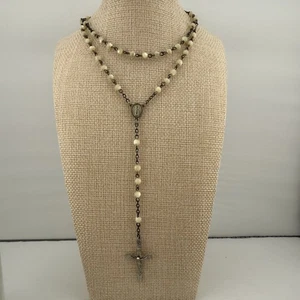 Rosario Shaffi Italia Esterlina Vintage Cuentas UV Reactivas Crucifijo Católico - Imagen 1 de 8