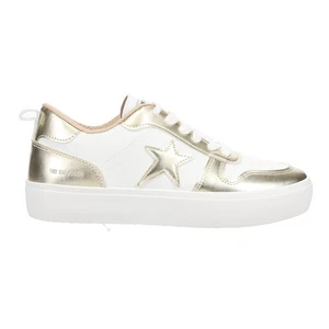 Vintage Havana Aura Metallic Platform Lace Up Womens Gold, Gold, White Sneakers - Picture 1 of 5