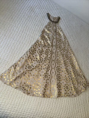 Kimchi Blue Gold Embellished Sleeveless Maxi Dress XS - Image 1 of 4
