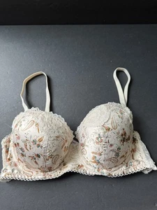 Victoria Secret Dream Angels BH Gr. 34 C beige Blumen Spitze Bügel Paisley - Bild 1 von 7