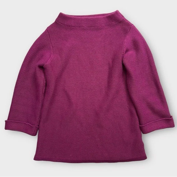 Suéter Jersey Boden Tejido Cuello Barco Mezcla Lana Talla 4 Ciruela Púrpura Foto 1 de 4