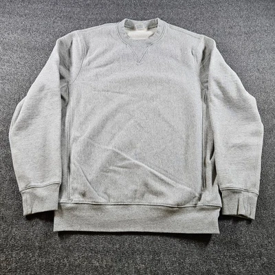 J Crew Sportswear Sweatshirt Mens Large Tall Gray Crewneck Reverse Weave Heavy - Image 1 of 4