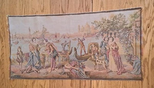 Vintage Tapestry approx 18"x37" Venetian Venice Canals - Picture 1 of 9