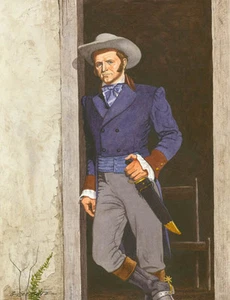 JIM BOWIE ALAMO HERO ART PRINT - Picture 1 of 1