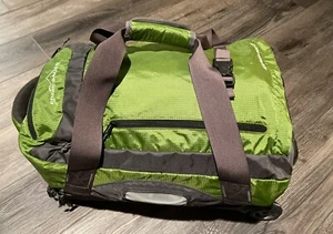 Eddie Bauer Expedition 21 Green Nylon Rolling Hard Bottom Duffel Bag Suitcase - Picture 1 of 6