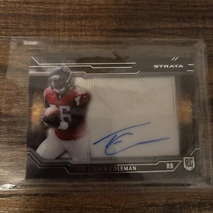 2015 Topps Strata - Clear Cut Autograph Patch Rookies Tevin Coleman (AU, MEM, RC - Picture 1 of 2