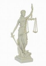 Justitia Figura de Poliresina Blanco, 35CM, Abogado, jura, Nuevo