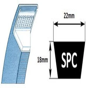 SPC Wedge Belt 18mm heightx 22mm widthx 7100mm length - Picture 1 of 1