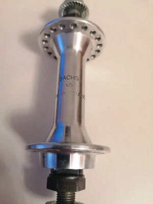 #290 Vintage Sachs X5 Hecho en Francia, 36 Agujeros Aleación Buje Delantero Atornillado, Usado Foto 1 de 4