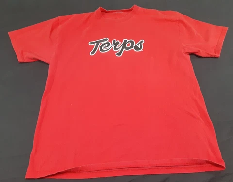 University of Maryland Terrapins Shirt Mens XL Red Short Sleeve TERPS NCAA Cover