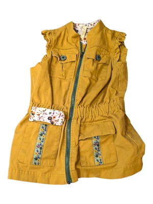 Jaqueta Colete MATILDA JANE Shoot For The Stars Escolha Seu Próprio Caminho Tamanho 8 Amarela - Imagem 1 de 4