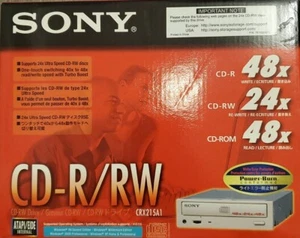 New Sealed Box! Sony CRX215A1 48x/24x/48x CD-R/RW Drive Windows XP 2000 98 Z4 - Picture 1 of 3