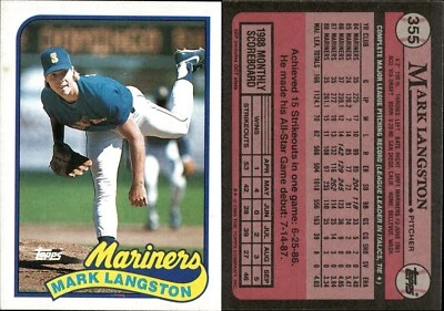 Mark Langston Lot of 14 baseball Cards Seattle Mariners  MLB-262 - Image 1 of 4
