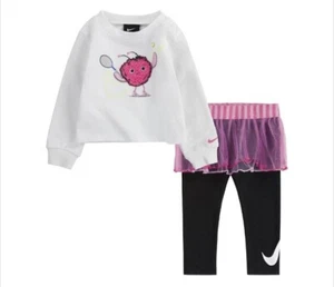 Nike Kids Girls Little Monsters Legging Set Size 24 Months New - Picture 1 of 12
