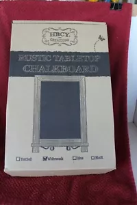 HBCY Creations Rustic Wooden Whitewashed Magnetic A-Frame Chalkboard 9.5 x 14 - Picture 1 of 5