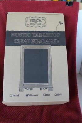 HBCY Creations Rustic Wooden Whitewashed Magnetic A-Frame Chalkboard  9.5 x 14 - Image 1 of 4