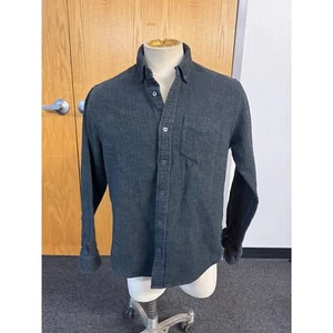 Relwen XL Herringbone Flannel Shirt – Charcoal Grey – Chamois Lined Heavyweight - Picture 1 of 7
