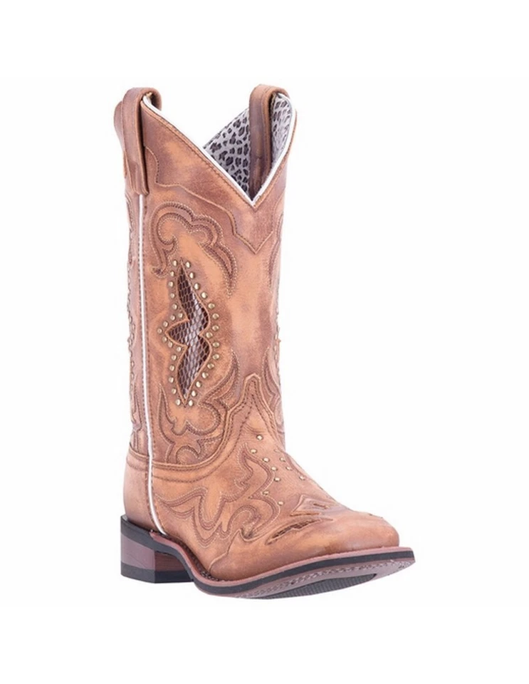 Laredo Western Boots Womens Spellbound Stud Accents Leather Tan 5661 - Image 1 of 1