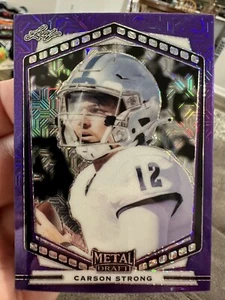2022 Leaf Metal Draft Carson Strong Purple Mojo Portrait Rookie Eagles P-CS1 - Picture 1 of 2