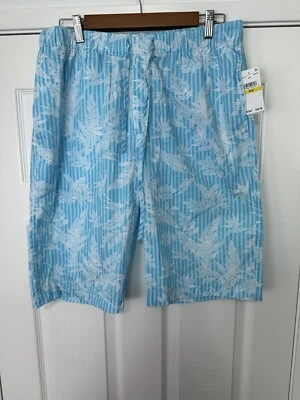 Tommy Bahama Island Ropa de Dormir Aqua Tiza Palma Rayas Pantalones Cortos para Dormir Para Hombre’s M NUEVO Foto 1 de 4
