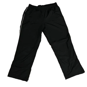 Pantalones deportivos cortavientos vintage Y2K azul marino talla XXL para hombre pierna ancha holgados años 90’s cremallera - Imagen 1 de 11