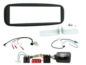 CTKRT14 GRIS SUAVE SINGLE DIN FASCIA MANDOS VOLANTE PARA RENAULT CLIO - Imagen 1 de 1
