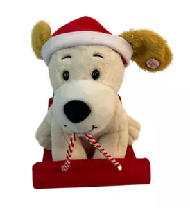 Hallmark Jingle Pals Rockin Rover weiß animierter Hundeschlitten bellt Weihnachten FUNKTIONIERT - Bild 1 von 6