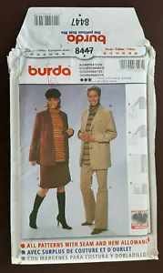 Burda-8447 Maternity Jacket Skirt Pants Sewing Pattern Size10 to Plus Size 20 UC - Picture 1 of 3