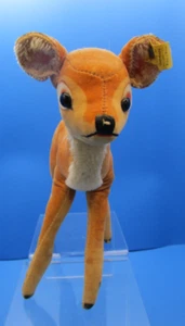 STEIFF Velveteen and Mohair BAMBI Fawn Deer Stuffed Toy Vintage Ear Tag - Picture 1 of 9