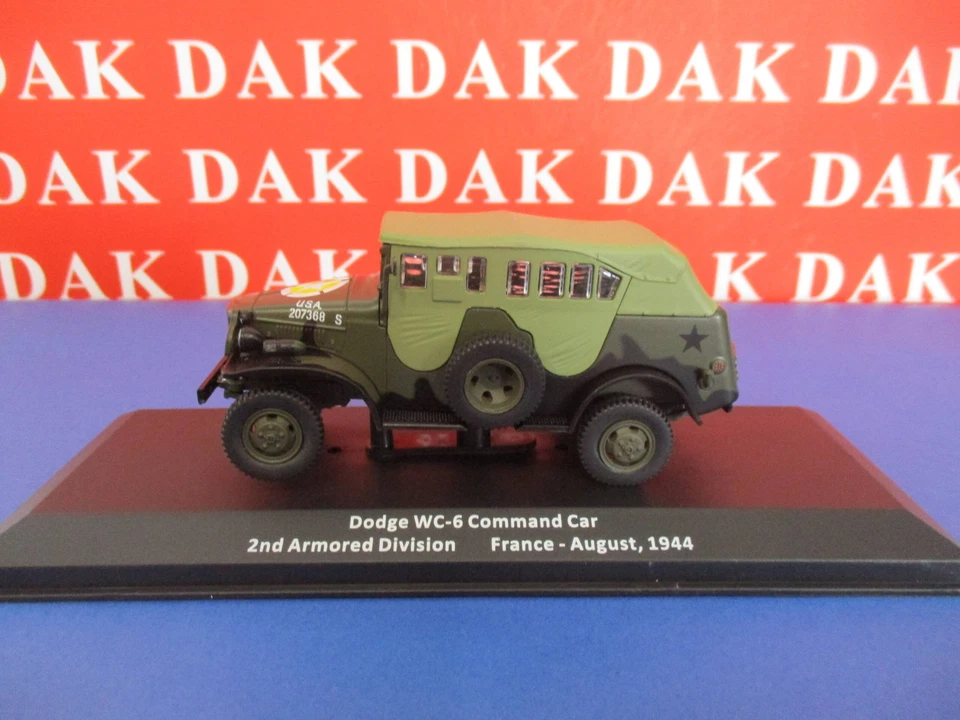 Die cast 1/43 Modellino Furgone Dodge WC-6 Command Car 2nd AD France 1944 - Immagine 1 di 4